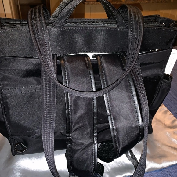 NWT Black Nylon Megan Tote Glass Ladder & Co. - Picture 3 of 12